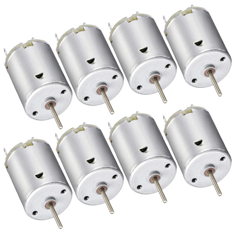 DaFuRui 8Pack DC Motor 3V-12V 280 Micro Motor Round Shaft Electric Motor for DIY Airplane RC Boat Toys Model DIY Hobby - Image 1